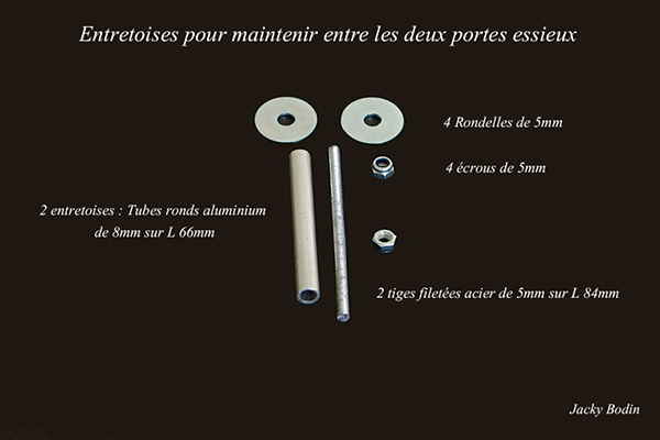 Les axes de séparation du porte essieu